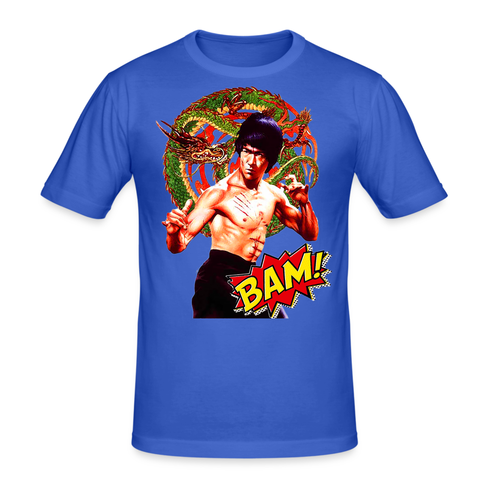 Männer Gildan Heavy Kurzarm T-Shirt Streetwear Bruce Lee - Königsblau