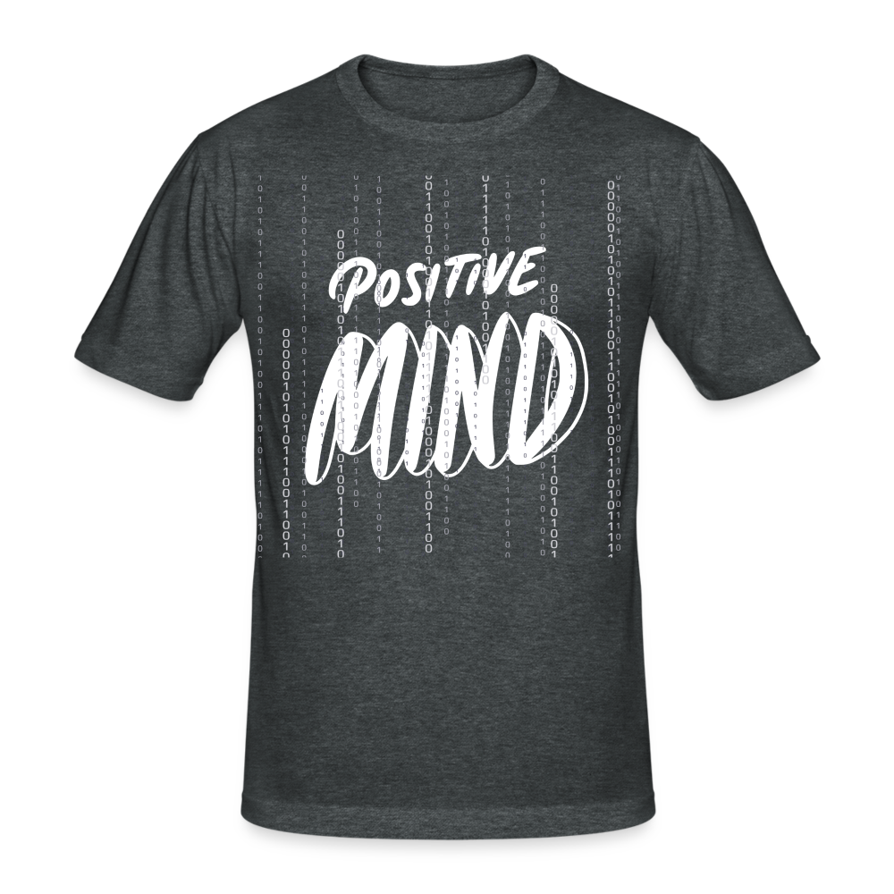 Männer Gildan Heavy Kurzarm T-Shirt Streetwear Positive Mind - Dunkelgrau meliert