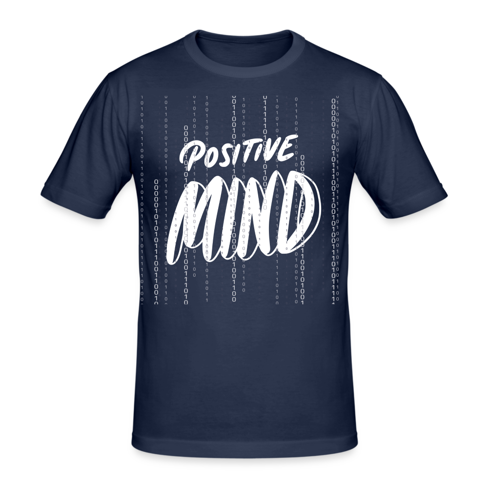 Männer Gildan Heavy Kurzarm T-Shirt Streetwear Positive Mind - Navy