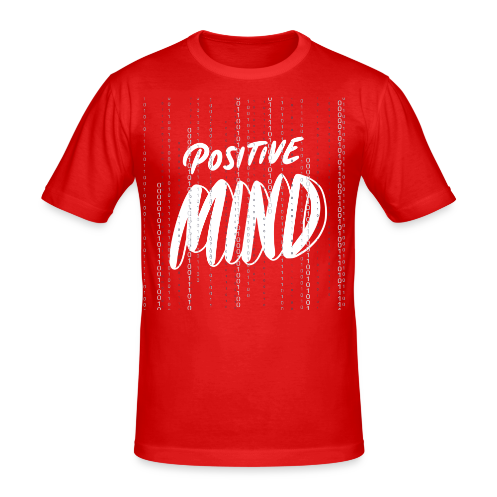Männer Gildan Heavy Kurzarm T-Shirt Streetwear Positive Mind - Rot