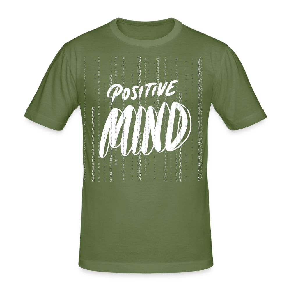 Männer Gildan Heavy Kurzarm T-Shirt Streetwear Positive Mind - Militärgrün