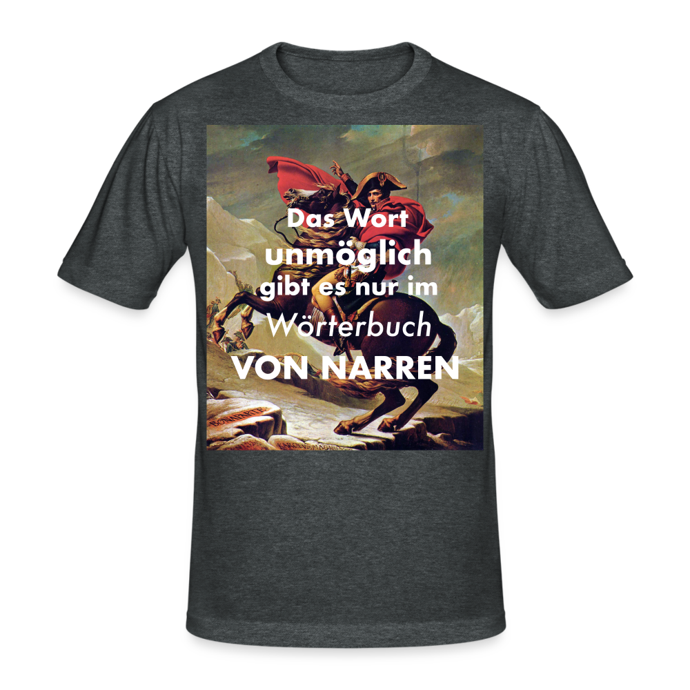 Männer Gildan Heavy Kurzarm T-Shirt Streetwear Das Wort Unmöglich - Dunkelgrau meliert