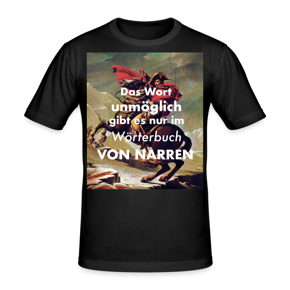 Männer Gildan Heavy Kurzarm T-Shirt Streetwear Das Wort Unmöglich - Schwarz