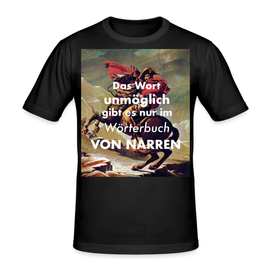Männer Gildan Heavy Kurzarm T-Shirt Streetwear Das Wort Unmöglich - Schwarz