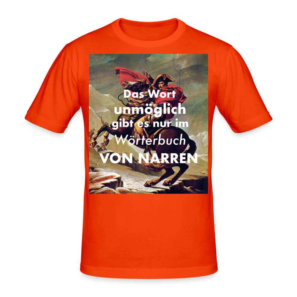 Männer Gildan Heavy Kurzarm T-Shirt Streetwear Das Wort Unmöglich - kräftig Orange