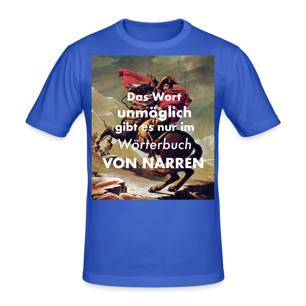 Männer Gildan Heavy Kurzarm T-Shirt Streetwear Das Wort Unmöglich - Königsblau