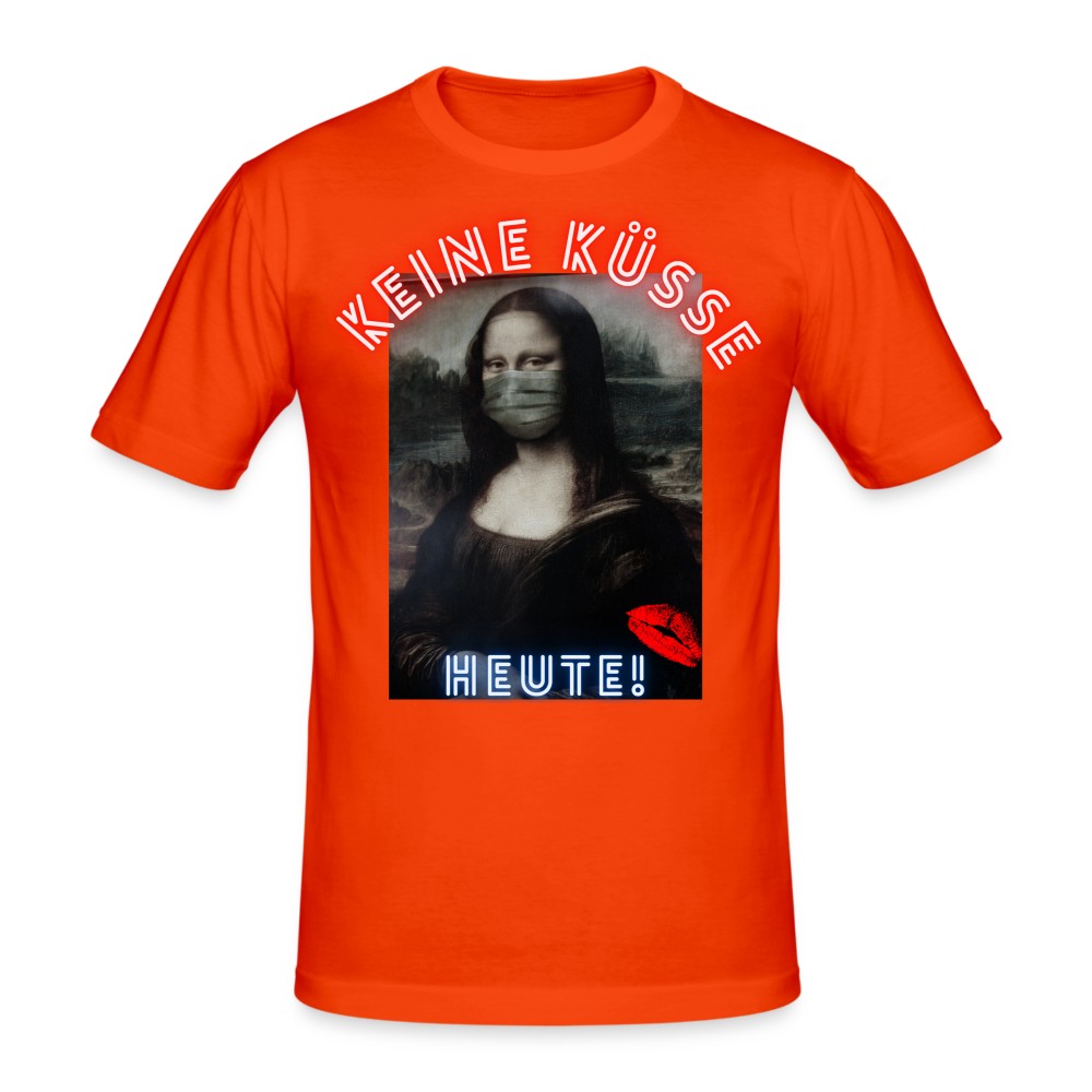 Männer Gildan Heavy Kurzarm T-Shirt Streetwear Keine Küsse - kräftig Orange