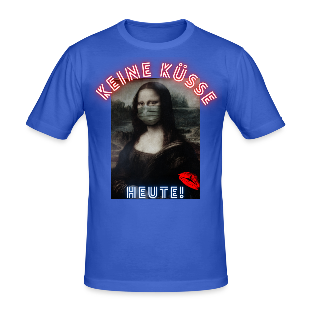 Männer Gildan Heavy Kurzarm T-Shirt Streetwear Keine Küsse - Königsblau