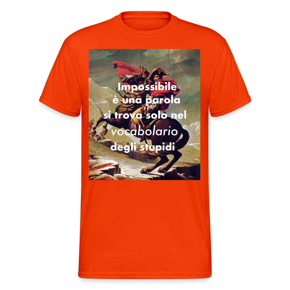 Männer Gildan Heavy Kurzarm T-Shirt Streetwear Impossibile e una parola - kräftig Orange