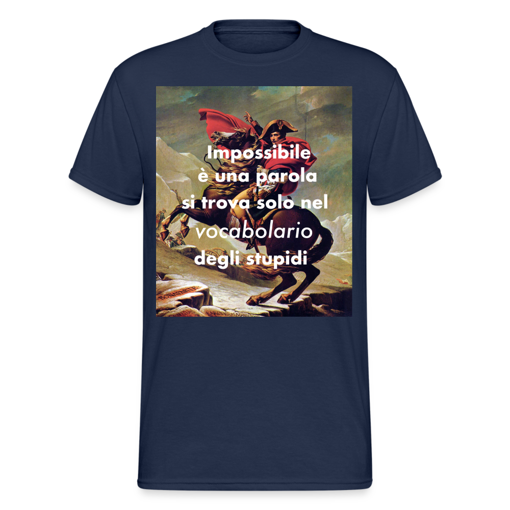 Männer Gildan Heavy Kurzarm T-Shirt Streetwear Impossibile e una parola - Navy
