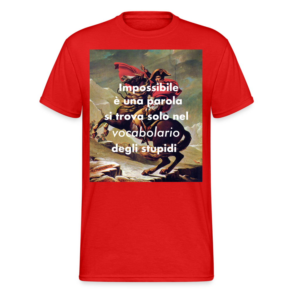 Männer Gildan Heavy Kurzarm T-Shirt Streetwear Impossibile e una parola - Rot