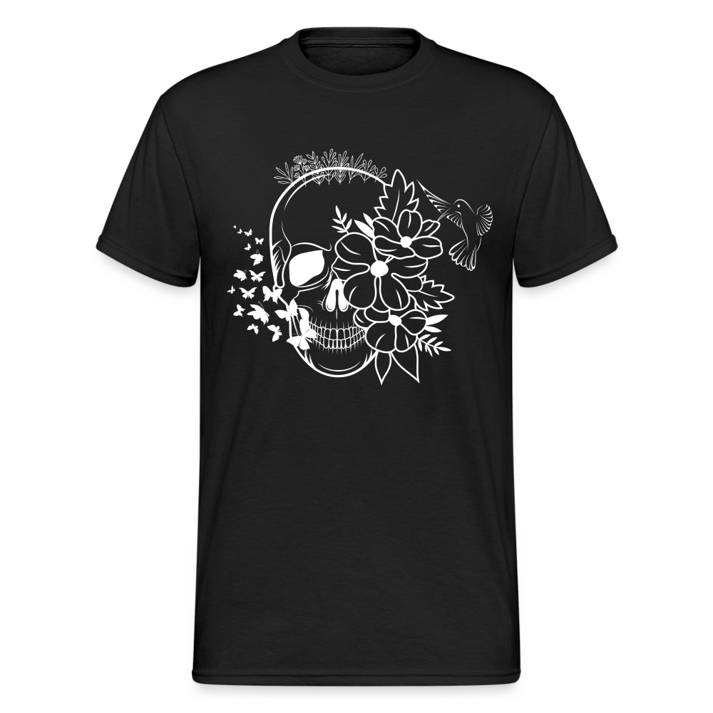Männer Gildan Heavy Kurzarm T-Shirt Streetwear Skull - Schwarz