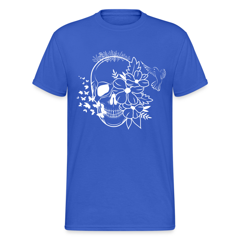 Männer Gildan Heavy Kurzarm T-Shirt Streetwear Skull - Königsblau