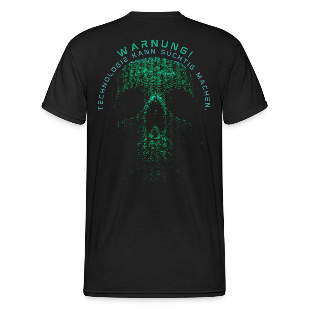 Fashion Herren Skull Gildan Heavy T-Shirt Rundhals Unisex Streetwear - Schwarz