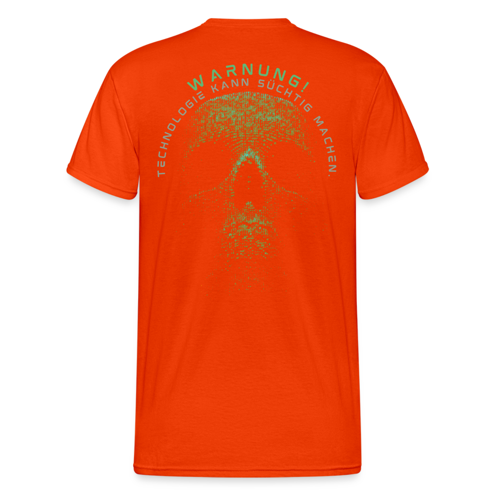 Fashion Herren Skull Gildan Heavy T-Shirt Rundhals Unisex Streetwear - kräftig Orange