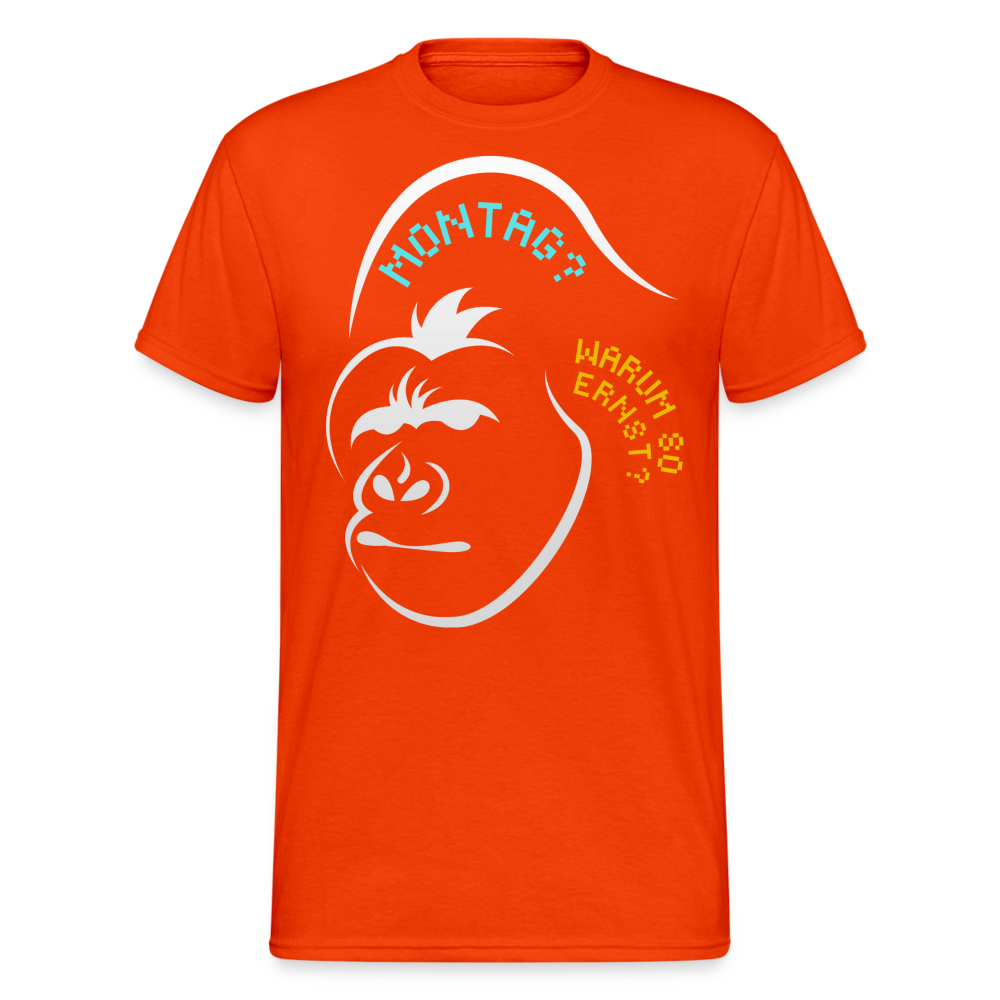 Fashion Herren Gildan Heavy T-Shirt Rundhals Unisex Streetwear - kräftig Orange