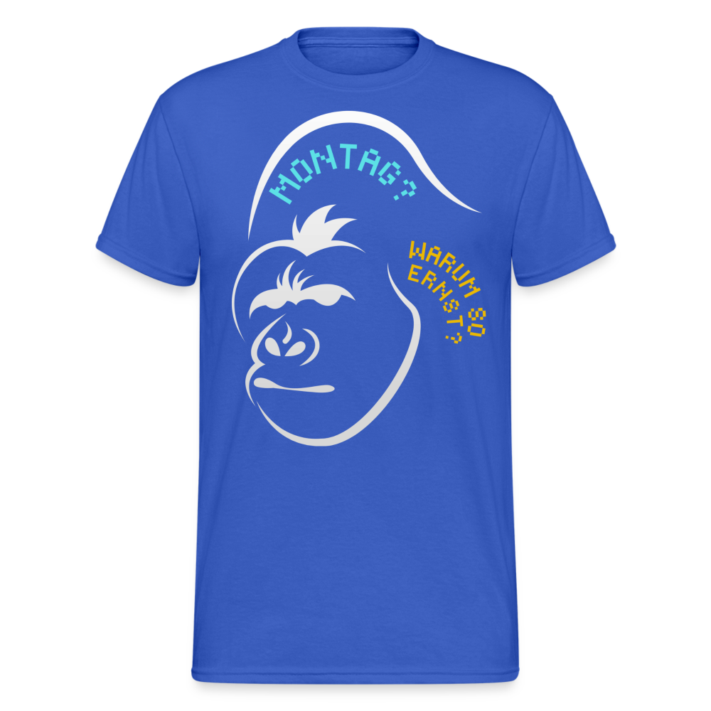 Fashion Herren Gildan Heavy T-Shirt Rundhals Unisex Streetwear - Königsblau