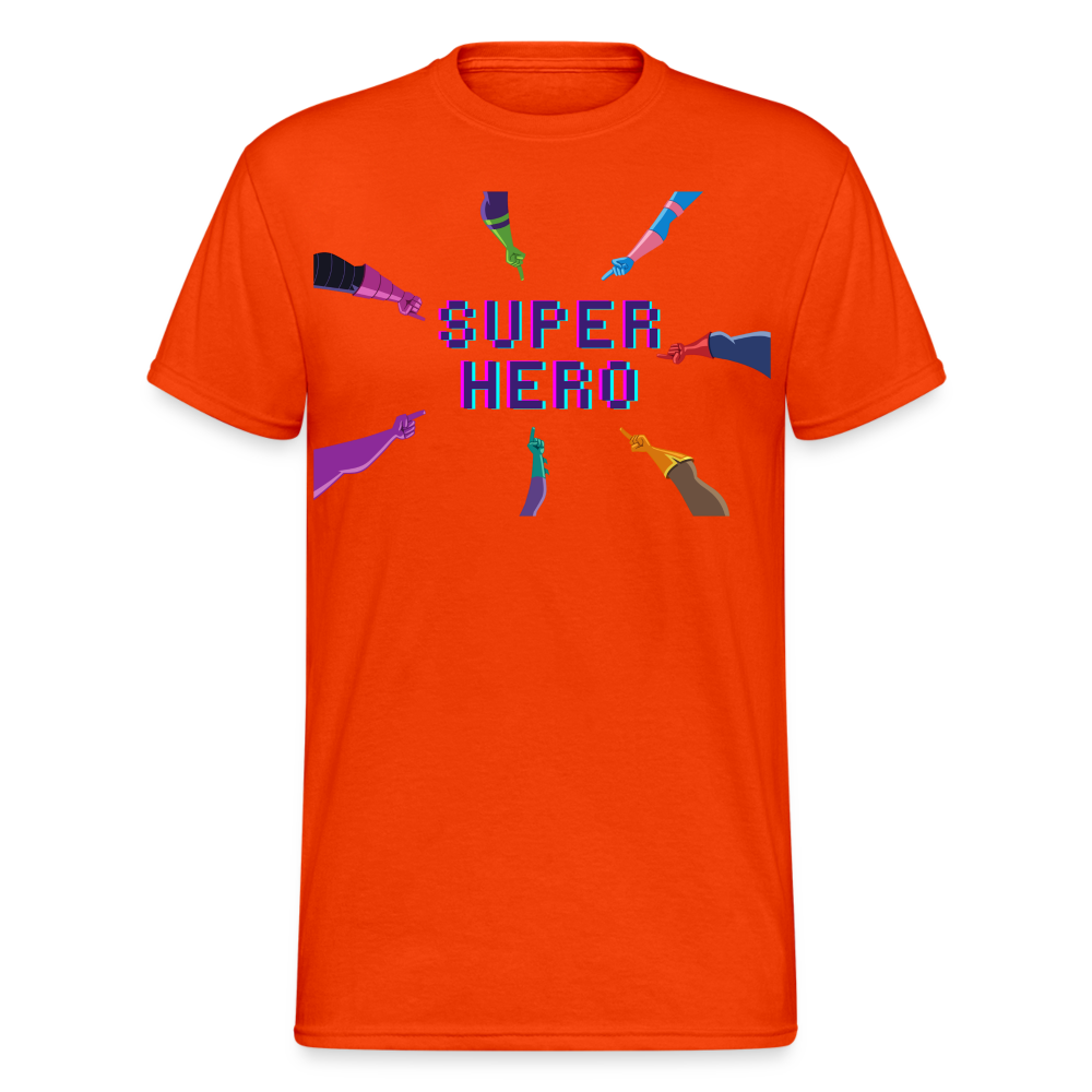 Fashion Herren Gildan Heavy T-Shirt Rundhals Unisex Streetwear - kräftig Orange