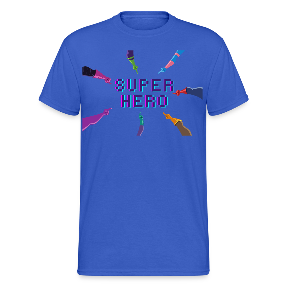 Fashion Herren Gildan Heavy T-Shirt Rundhals Unisex Streetwear - Königsblau
