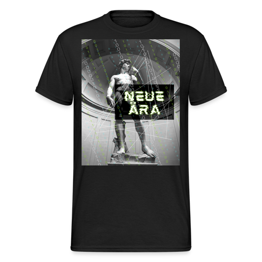 Fashion Herren Gildan Heavy T-Shirt Rundhals Unisex Streetwear - Schwarz
