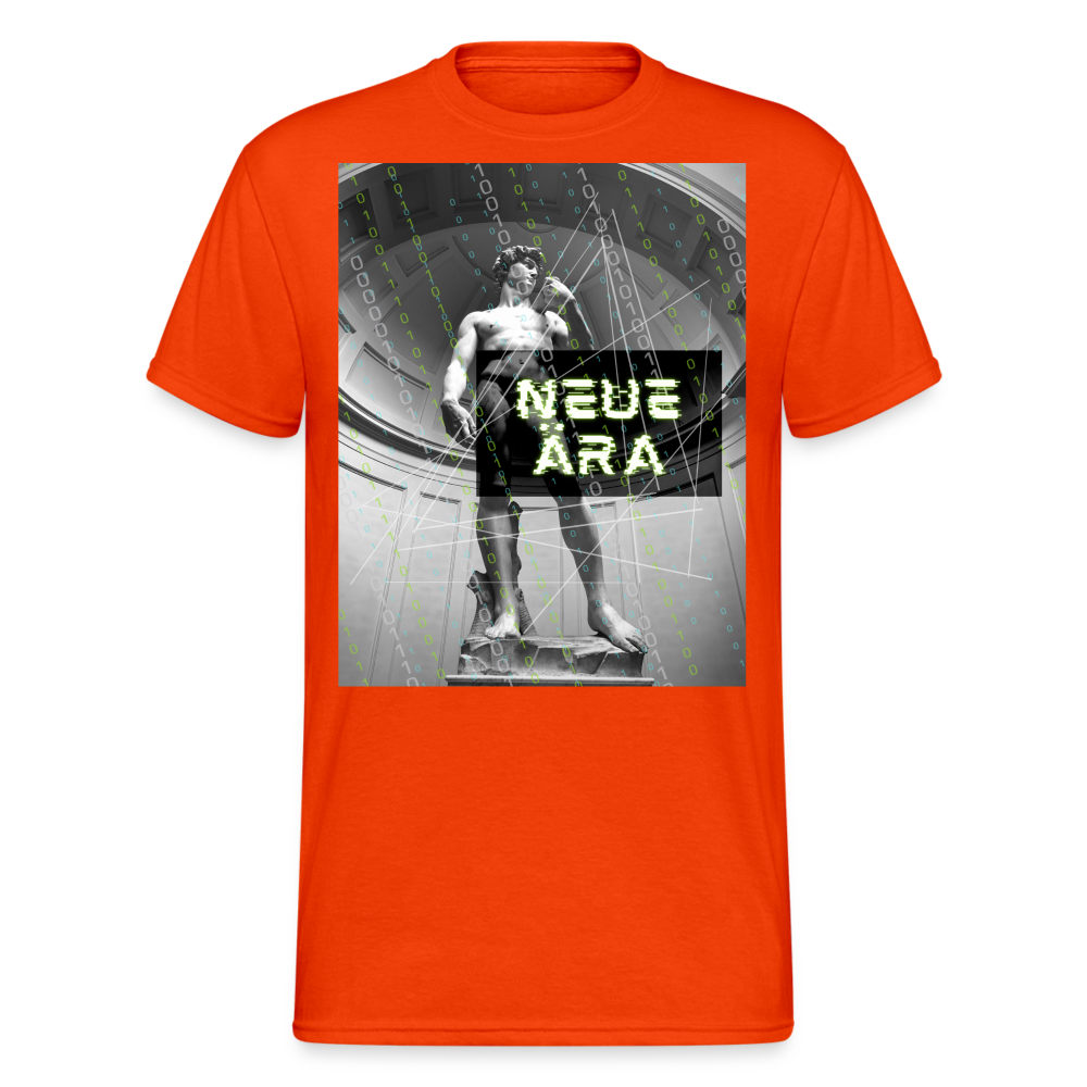 Fashion Herren Gildan Heavy T-Shirt Rundhals Unisex Streetwear - kräftig Orange