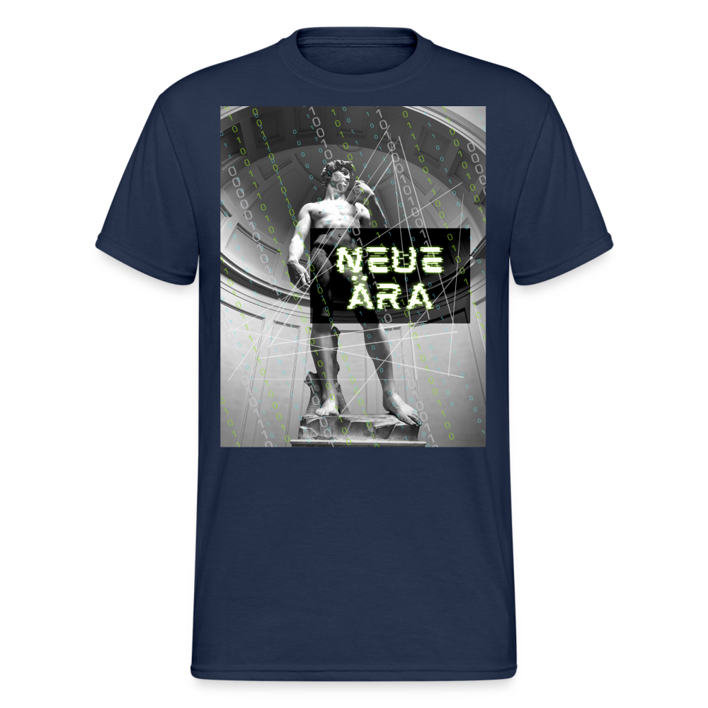 Fashion Herren Gildan Heavy T-Shirt Rundhals Unisex Streetwear - Navy