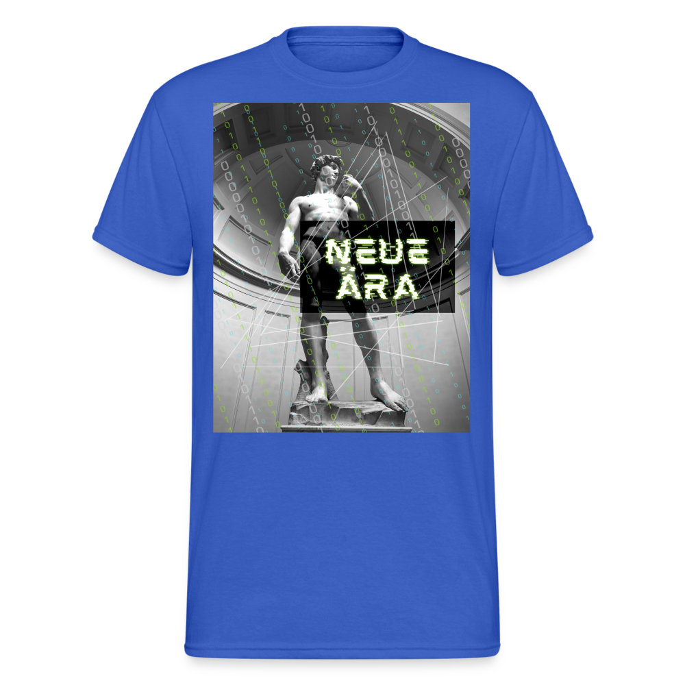 Fashion Herren Gildan Heavy T-Shirt Rundhals Unisex Streetwear - Königsblau