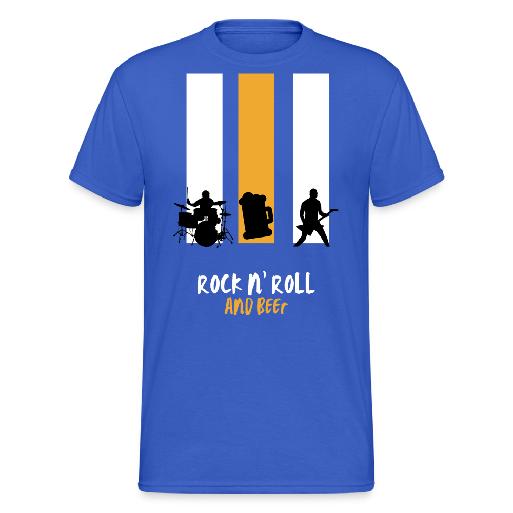 Fashion Herren Gildan Heavy T-Shirt Rundhals Unisex Streetwear - Königsblau