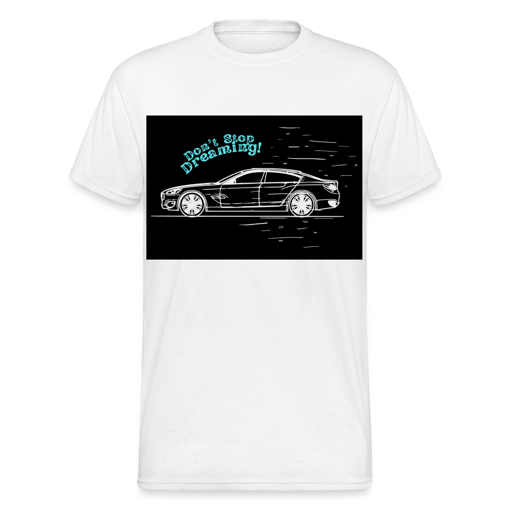 Fashion Herren Gildan Heavy T-Shirt Rundhals Unisex Streetwear - weiß