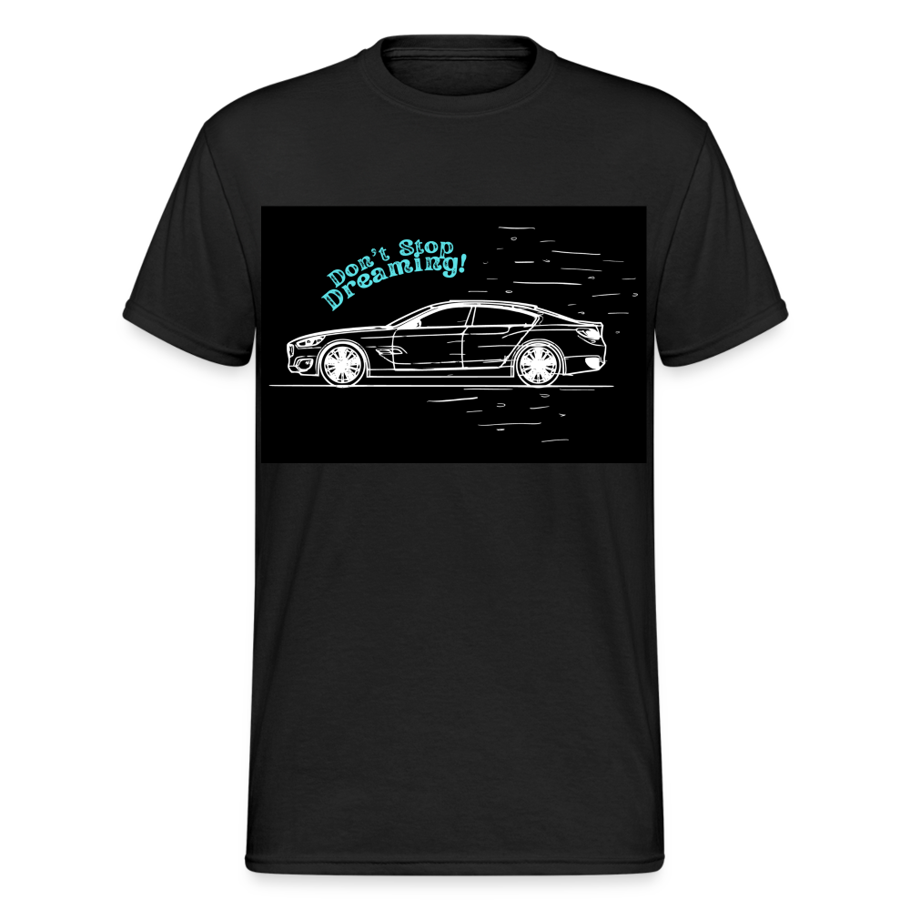 Fashion Herren Gildan Heavy T-Shirt Rundhals Unisex Streetwear - Schwarz