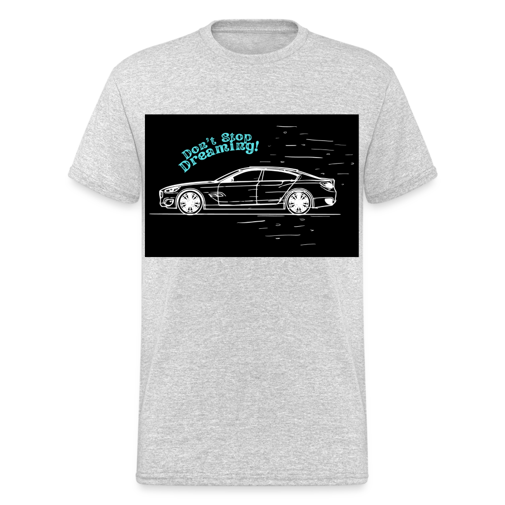 Fashion Herren Gildan Heavy T-Shirt Rundhals Unisex Streetwear - Grau meliert