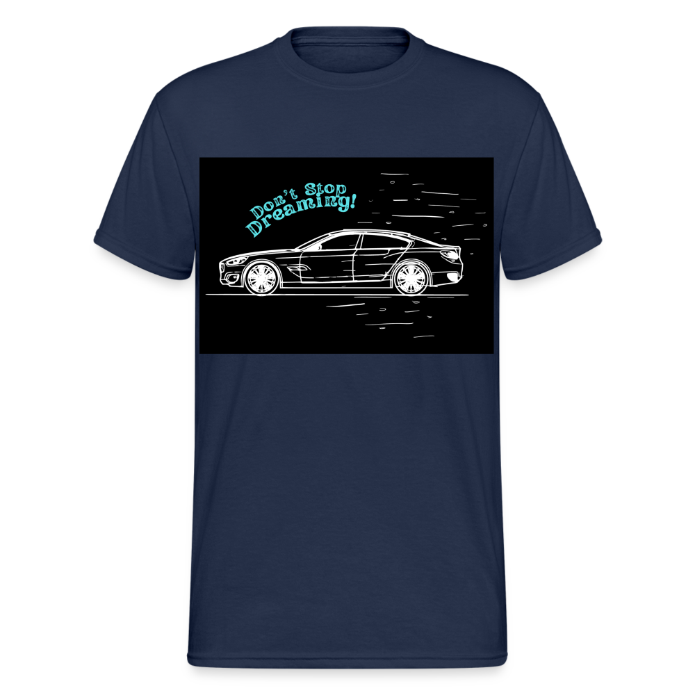 Fashion Herren Gildan Heavy T-Shirt Rundhals Unisex Streetwear - Navy
