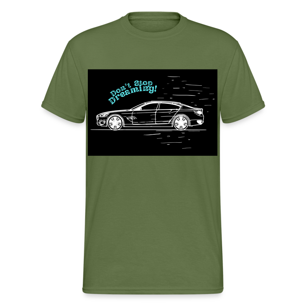 Fashion Herren Gildan Heavy T-Shirt Rundhals Unisex Streetwear - Militärgrün