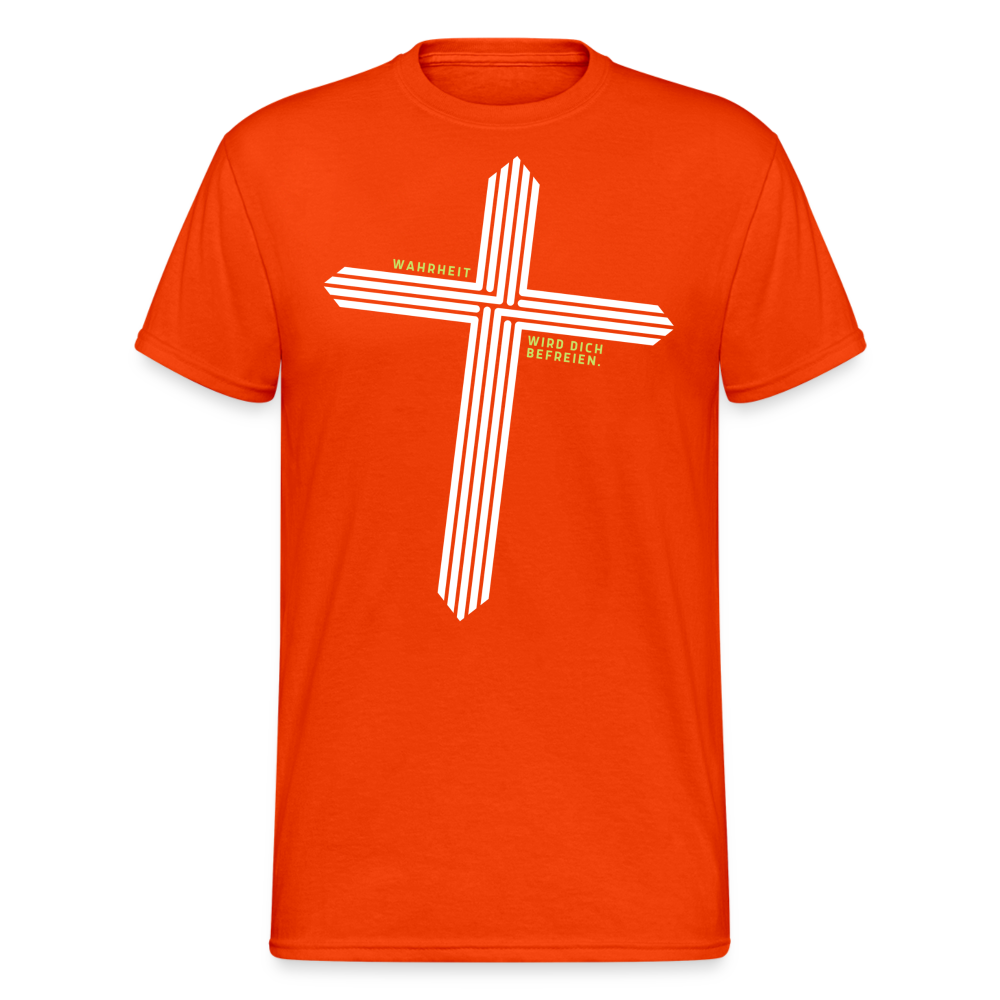 Fashion Herren Gildan Heavy T-Shirt Rundhals Unisex Streetwear - kräftig Orange
