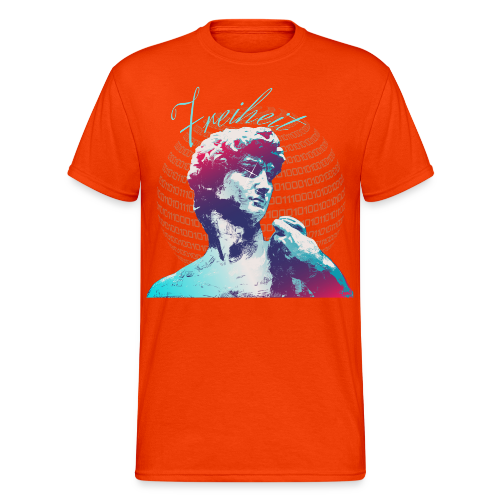 Fashion Herren Gildan Heavy T-Shirt Rundhals Unisex Streetwear - kräftig Orange
