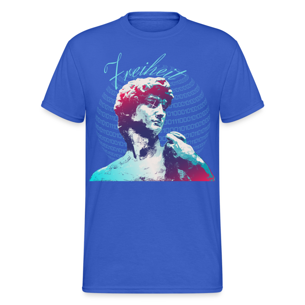 Fashion Herren Gildan Heavy T-Shirt Rundhals Unisex Streetwear - Königsblau