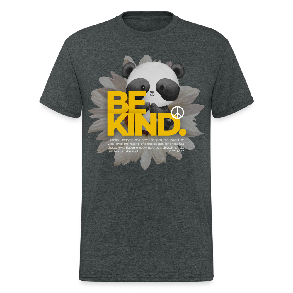 Fashion Herren Gildan Heavy T-Shirt Rundhals Unisex Streetwear - Dunkelgrau meliert