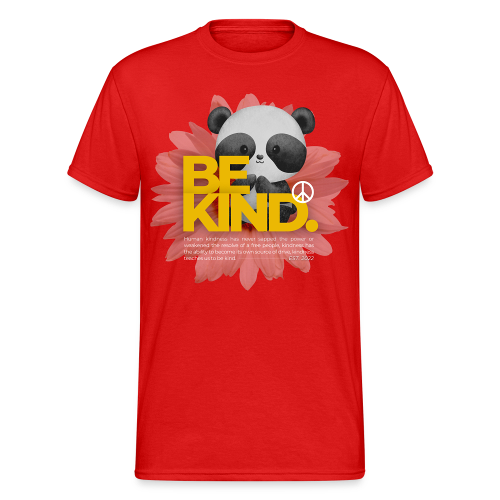 Fashion Herren Gildan Heavy T-Shirt Rundhals Unisex Streetwear - Rot