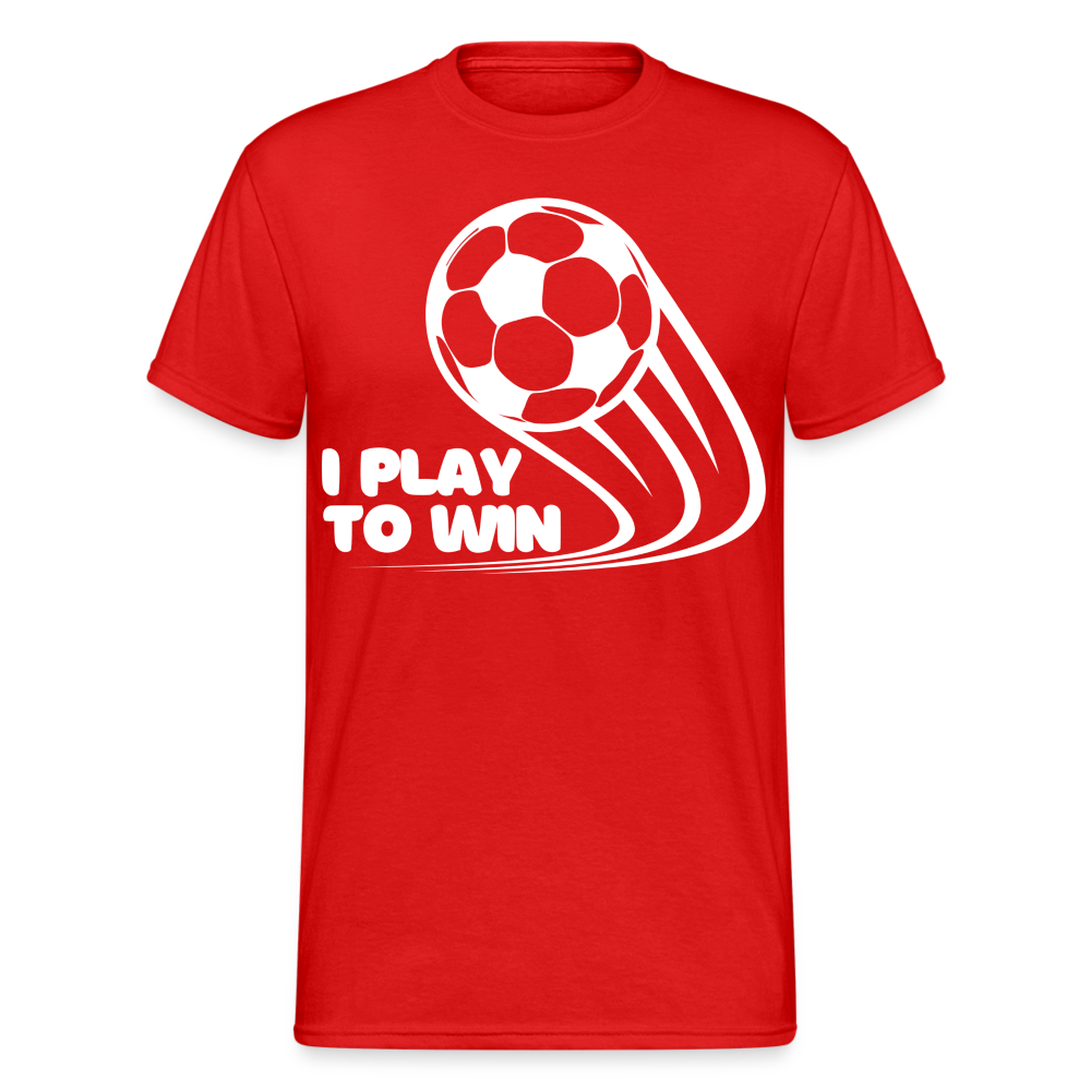 Fashion Herren Gildan Heavy T-Shirt Rundhals Unisex Streetwear - Rot