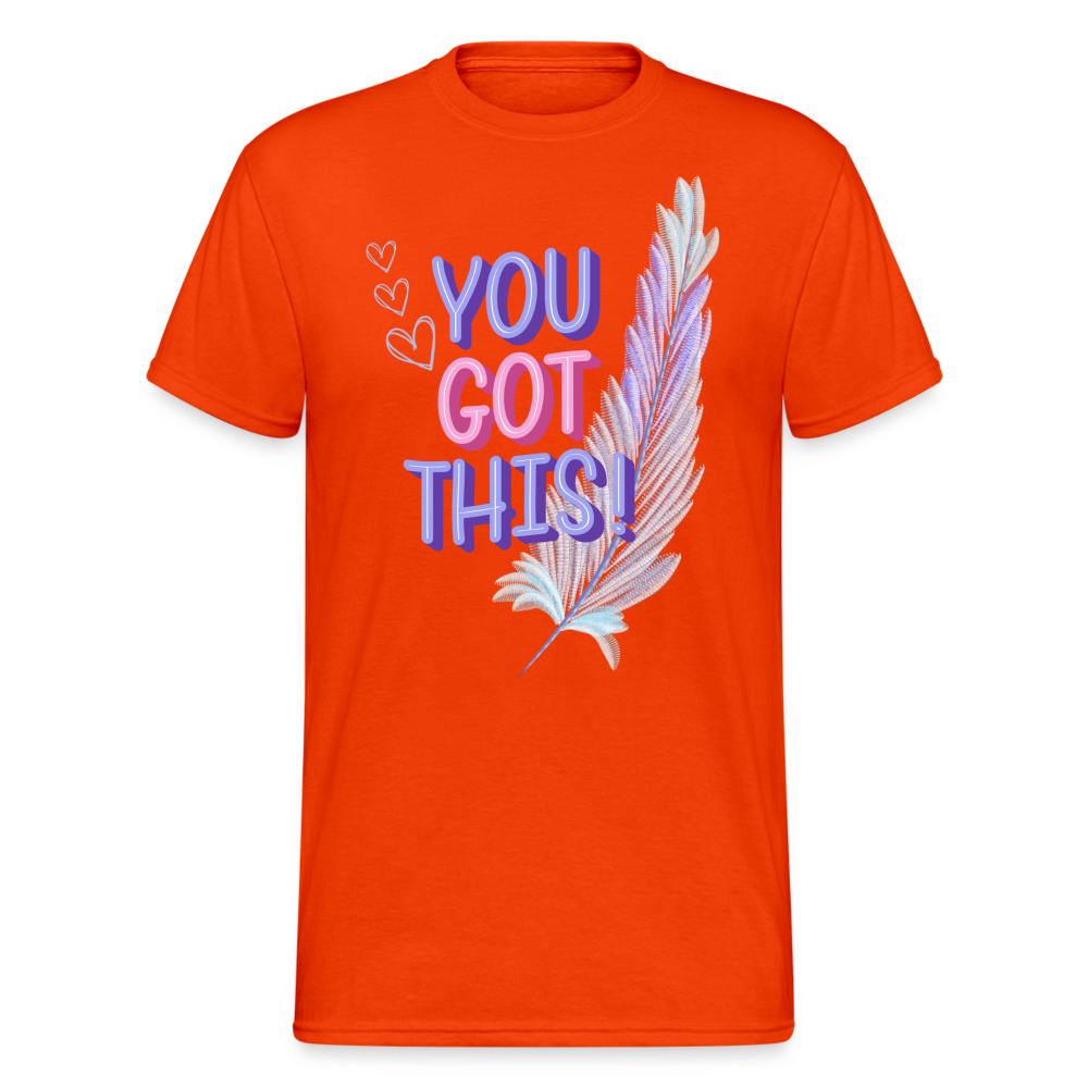 Fashion Herren Gildan Heavy T-Shirt Rundhals Unisex Streetwear - kräftig Orange