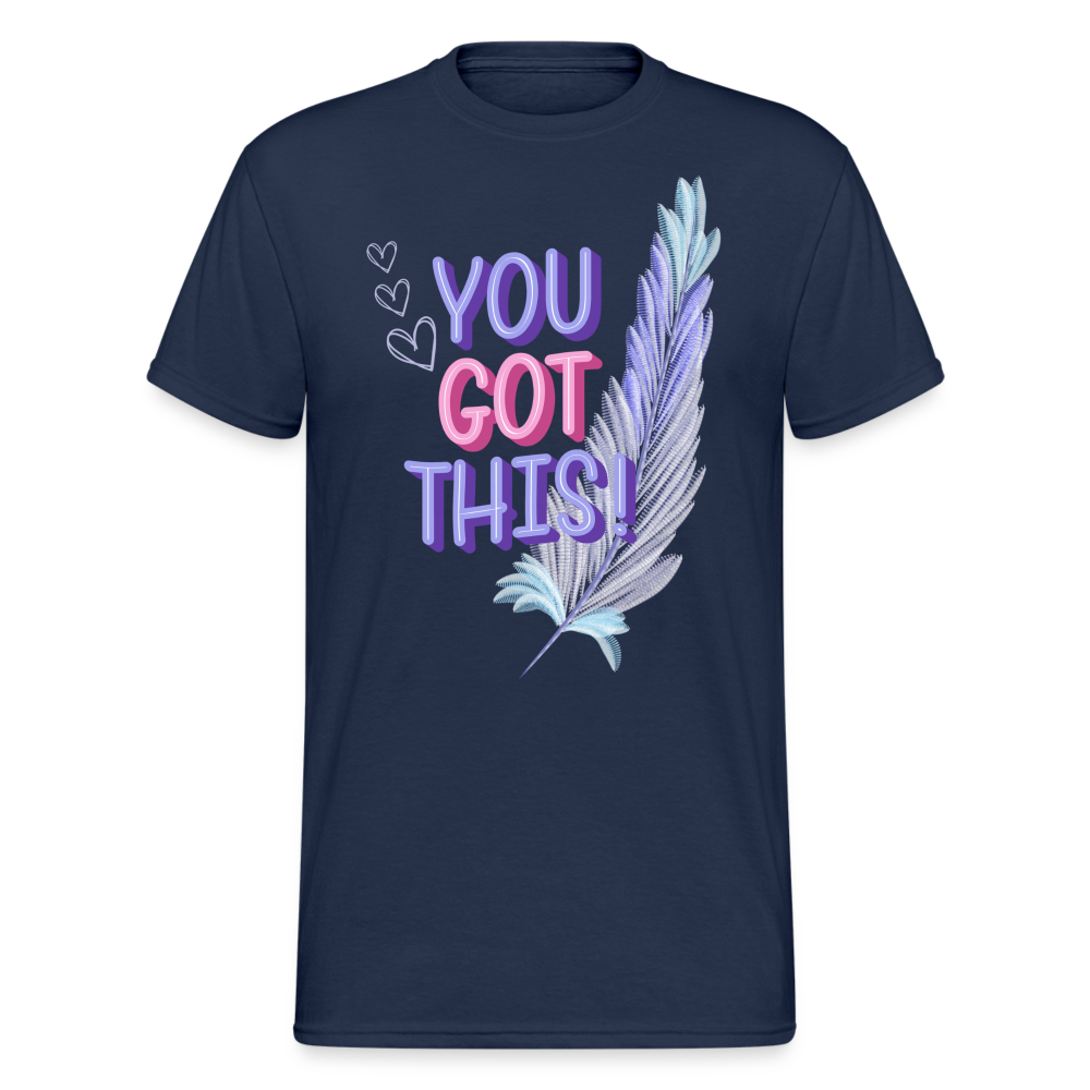 Fashion Herren Gildan Heavy T-Shirt Rundhals Unisex Streetwear - Navy