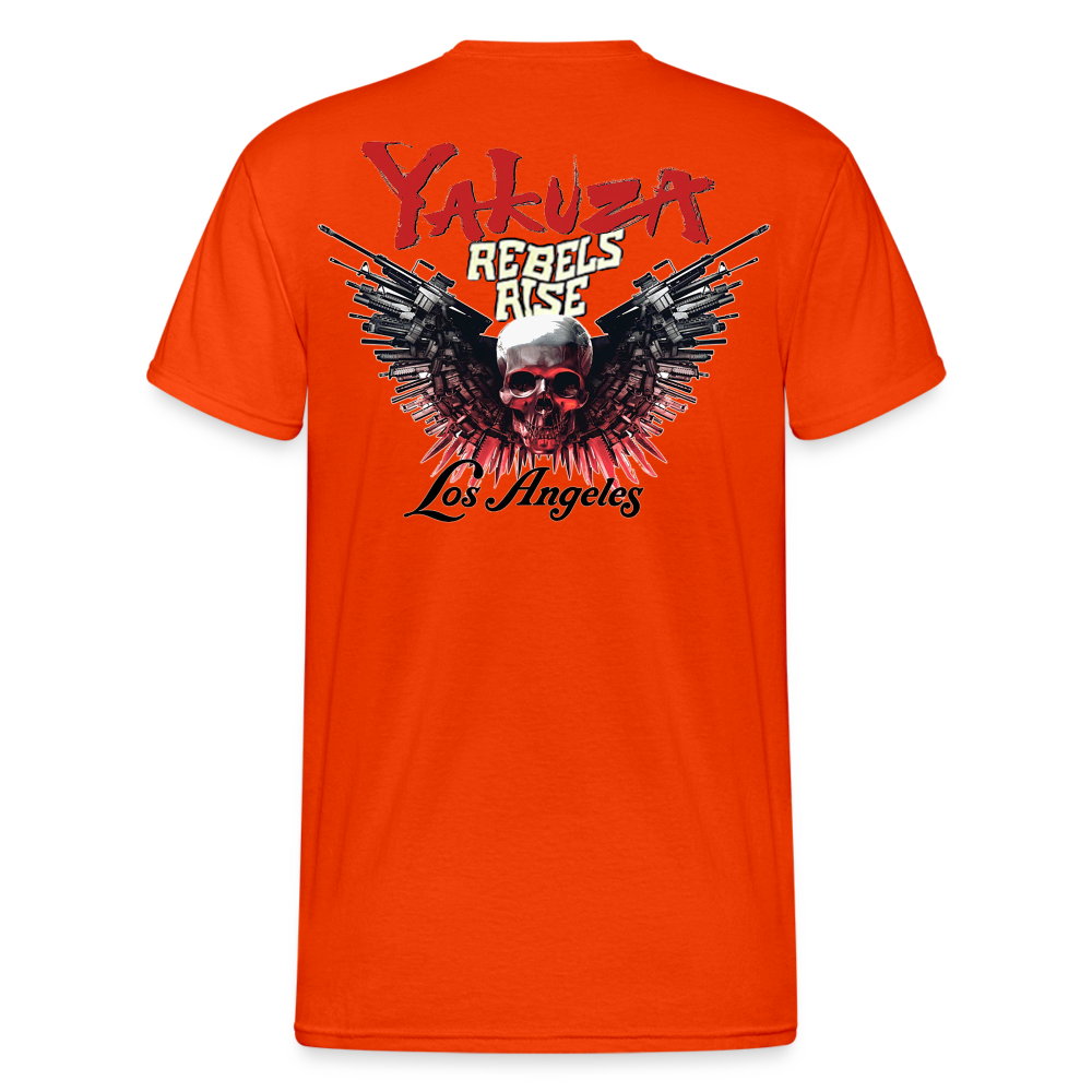 Herren Yakuza T-Shirt Rundhals Unisex Streetwear Gildan 100% Baumwolle - kräftig Orange