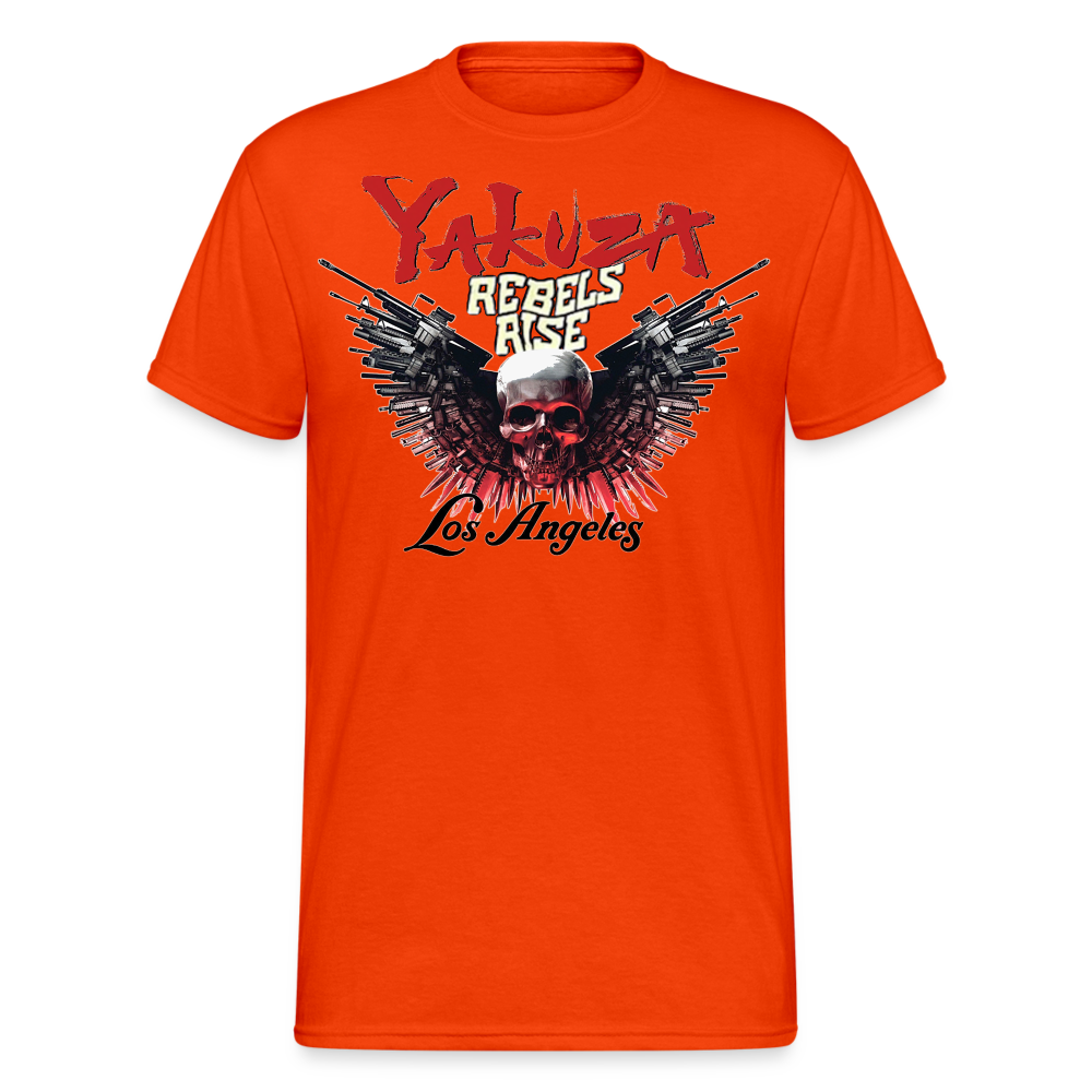 Herren Yakuza T-Shirt Rundhals Unisex Streetwear Gildan 100% Baumwolle - kräftig Orange