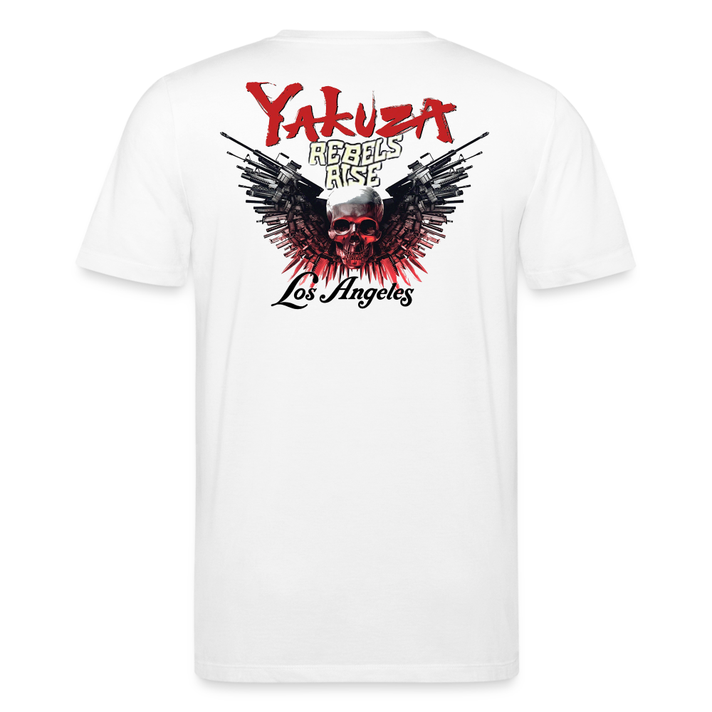 Herren Bio-T-Shirt  Yakuza Rundhals Unisex Streetwear Stanley & Stella 100% Baumwolle - weiß