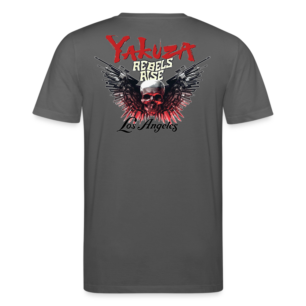 Herren Bio-T-Shirt  Yakuza Rundhals Unisex Streetwear Stanley & Stella 100% Baumwolle - Anthrazit