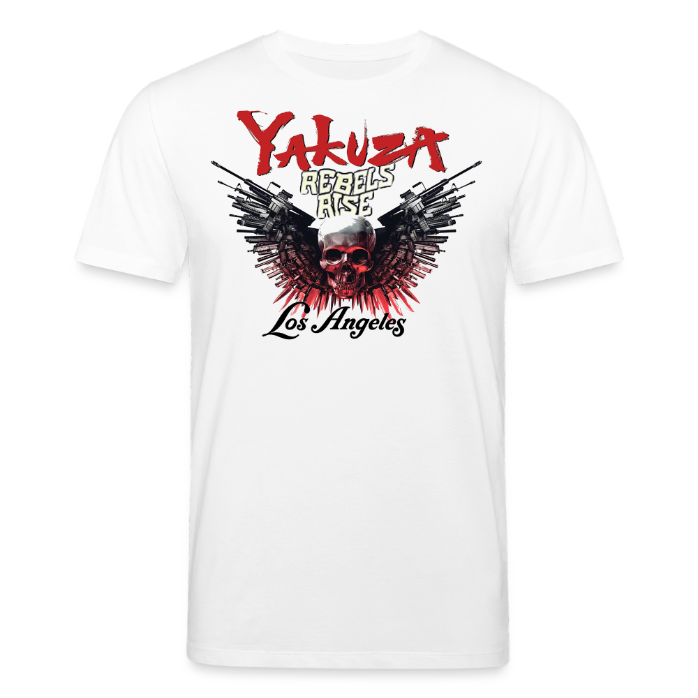 Herren Bio-T-Shirt Yakuza Rundhals Unisex Streetwear Stanley & Stella 100% Baumwolle - weiß