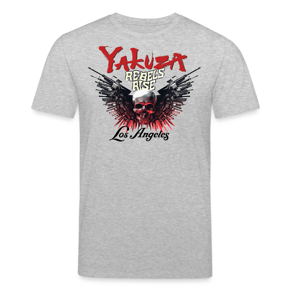 Herren Bio-T-Shirt Yakuza Rundhals Unisex Streetwear Stanley & Stella 100% Baumwolle - Grau meliert