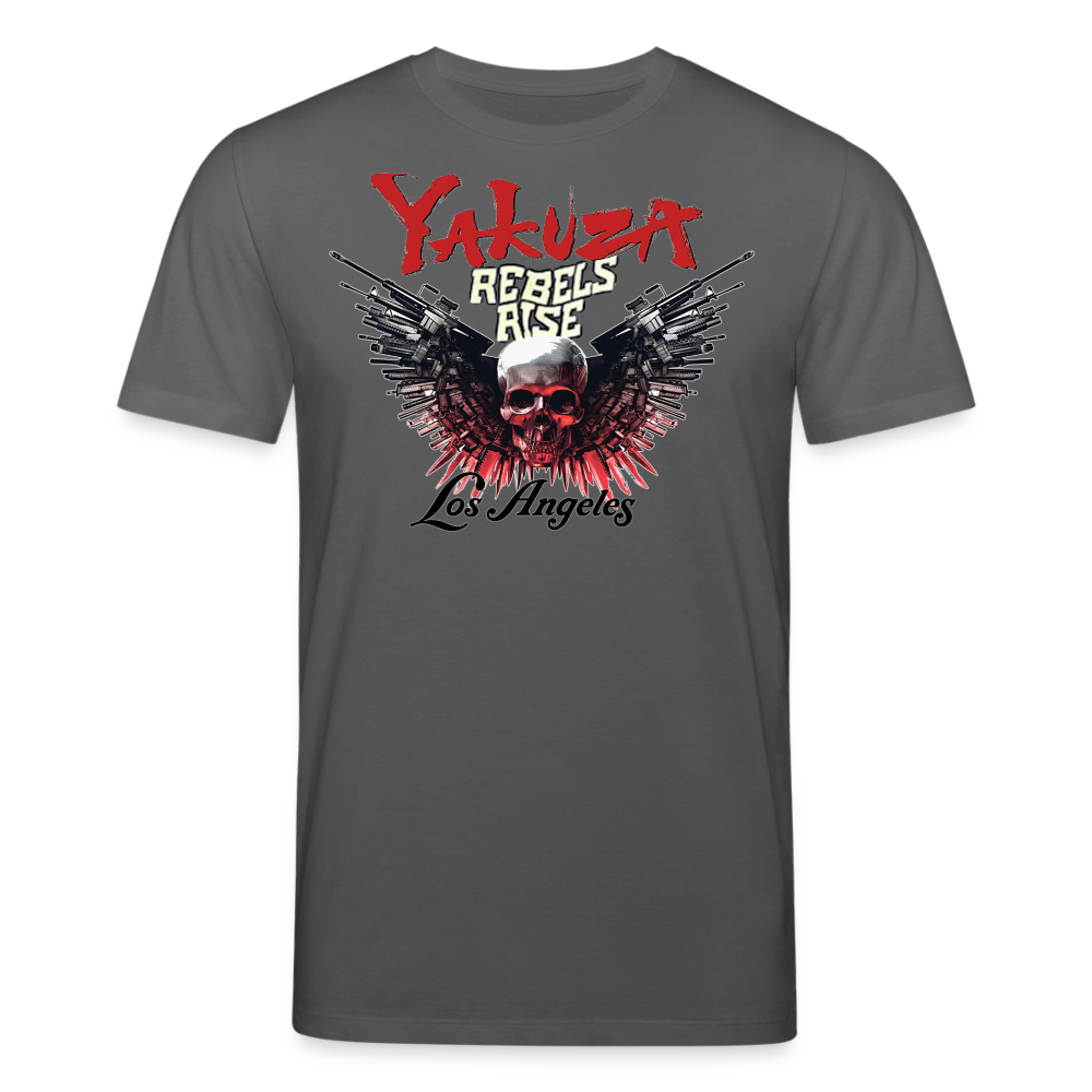 Herren Bio-T-Shirt Yakuza Rundhals Unisex Streetwear Stanley & Stella 100% Baumwolle - Anthrazit