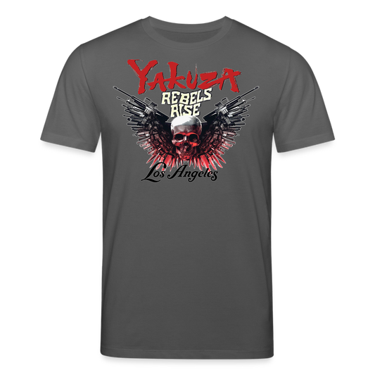 Herren Bio-T-Shirt Yakuza Rundhals Unisex Streetwear Stanley & Stella 100% Baumwolle - Anthrazit
