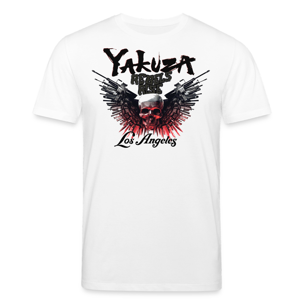 Herren Bio-T-Shirt Yakuza Rundhals Unisex Streetwear Stanley & Stella 100% Baumwolle - weiß